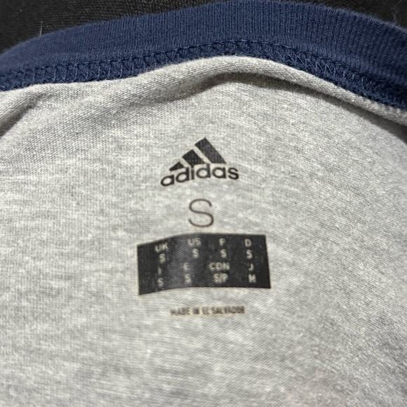 Adidas Heather Gray USA Flag Shirt with Dark Blue Trim - Picture 2 of 5